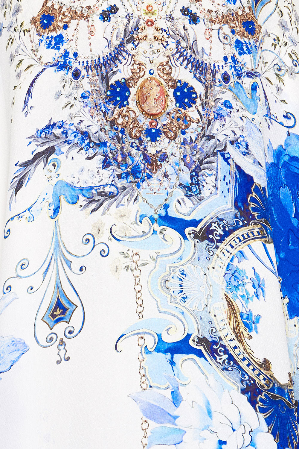 CAMILLA LONG DRESS WITH SHEER UNDERLAY SAINT GERMAINE