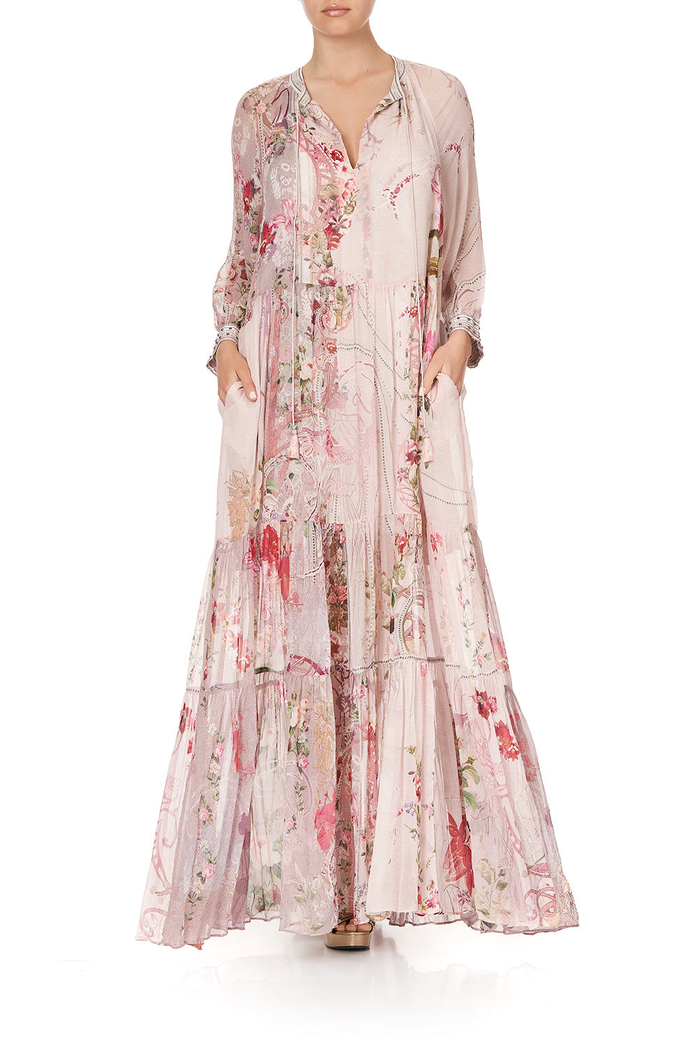 LONG GATHERED PANEL DRESS ISTENANYA