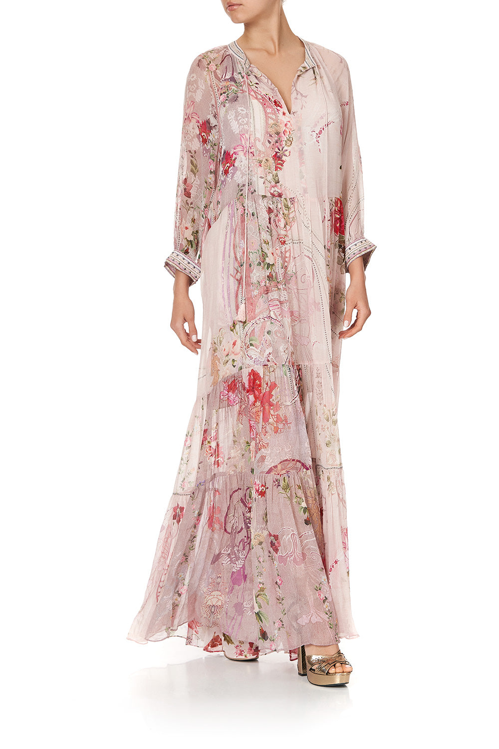 LONG GATHERED PANEL DRESS ISTENANYA