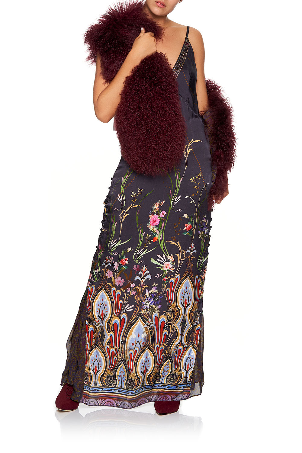 FUR STOLE WILD FLOWER