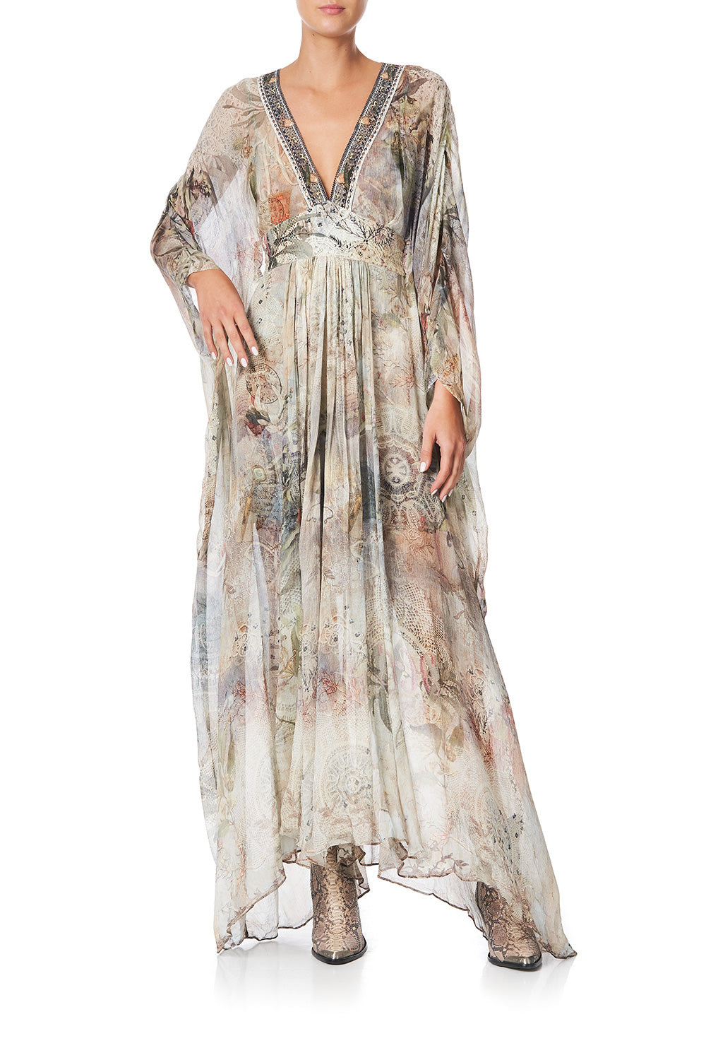 LONG KAFTAN WITH WAISTBAND LETTERS FROM HILDA