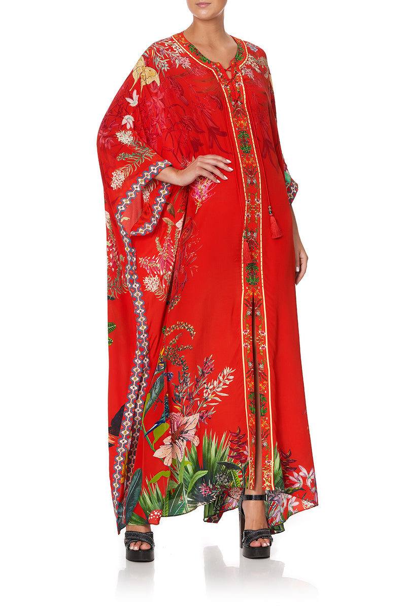 LONG LACE UP KAFTAN WITH EYELETS WATCHFUL WINGS main image 1