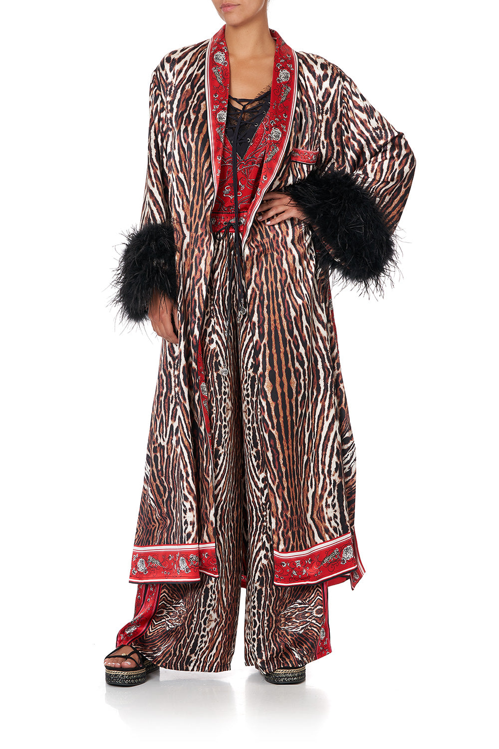 LONG ROBE WITH FLARED SLEEVE PIRATE PUNK