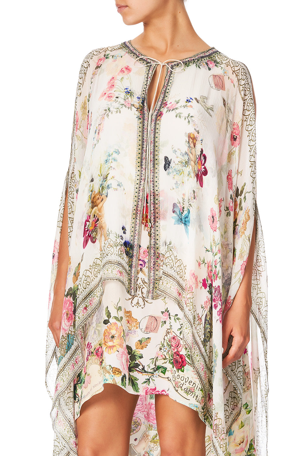 CAMILLA LONG SHEER OVERLAY DRESS JARDIN POSTCARDS