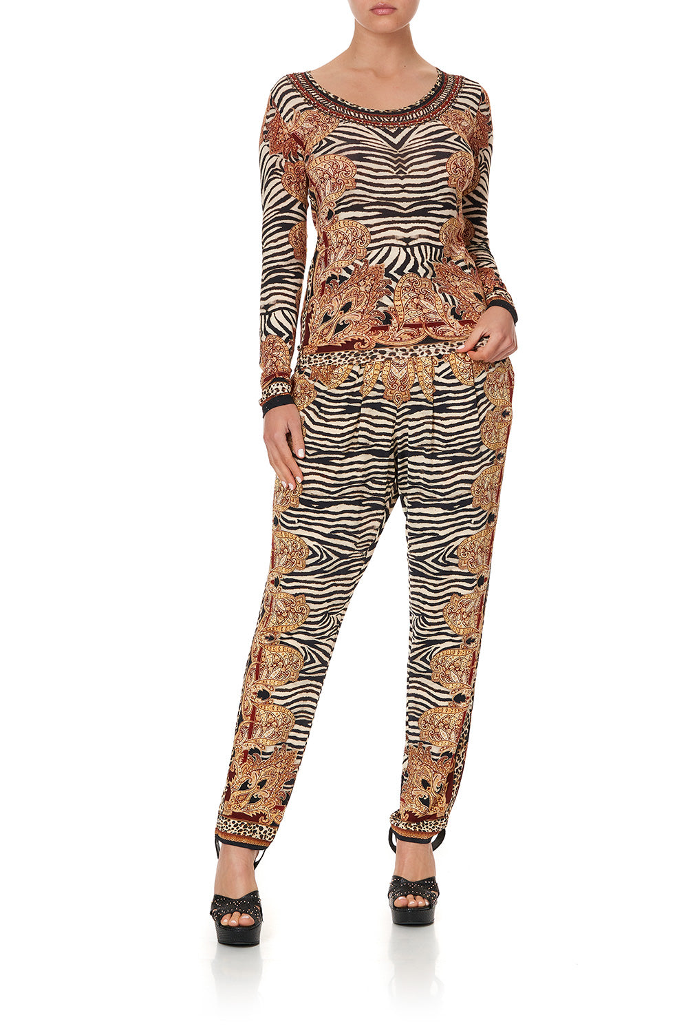 LONG SLEEVE FITTED TOP WILD FIRE