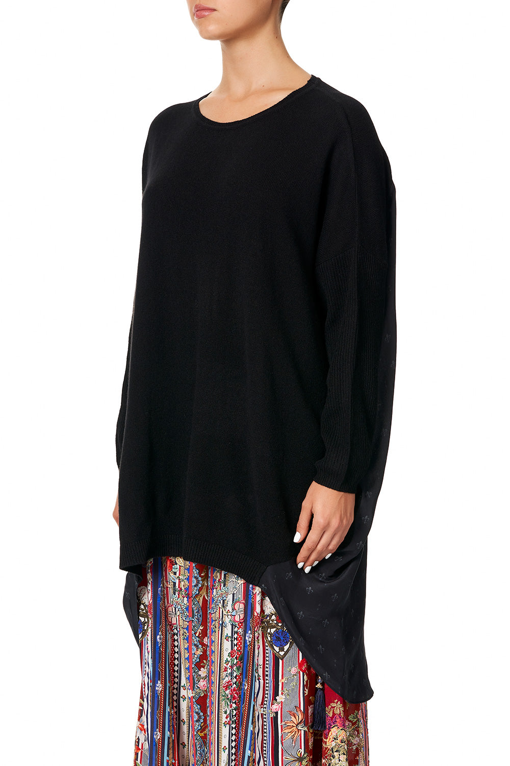 CAMILLA LONG SLEEVE JUMPER WITH PRINT BACK COSTUME PARTY