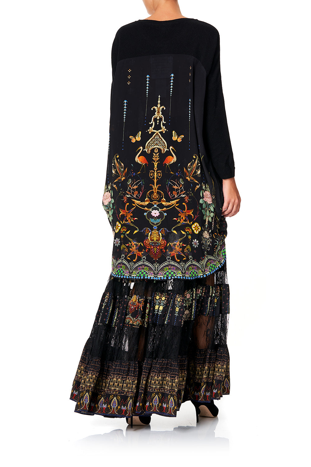 CAMILLA LONG SLEEVE JUMPER WITH PRINT BACK REBELLE REBELLE