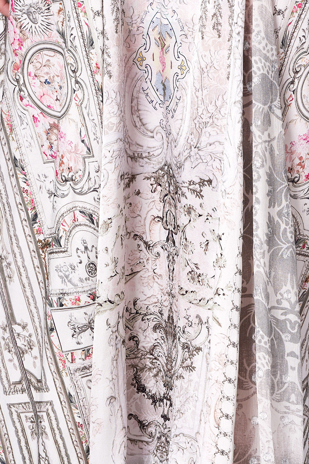 LONG SLIP DRESS WITH GODETS CRYSTAL CASTLE