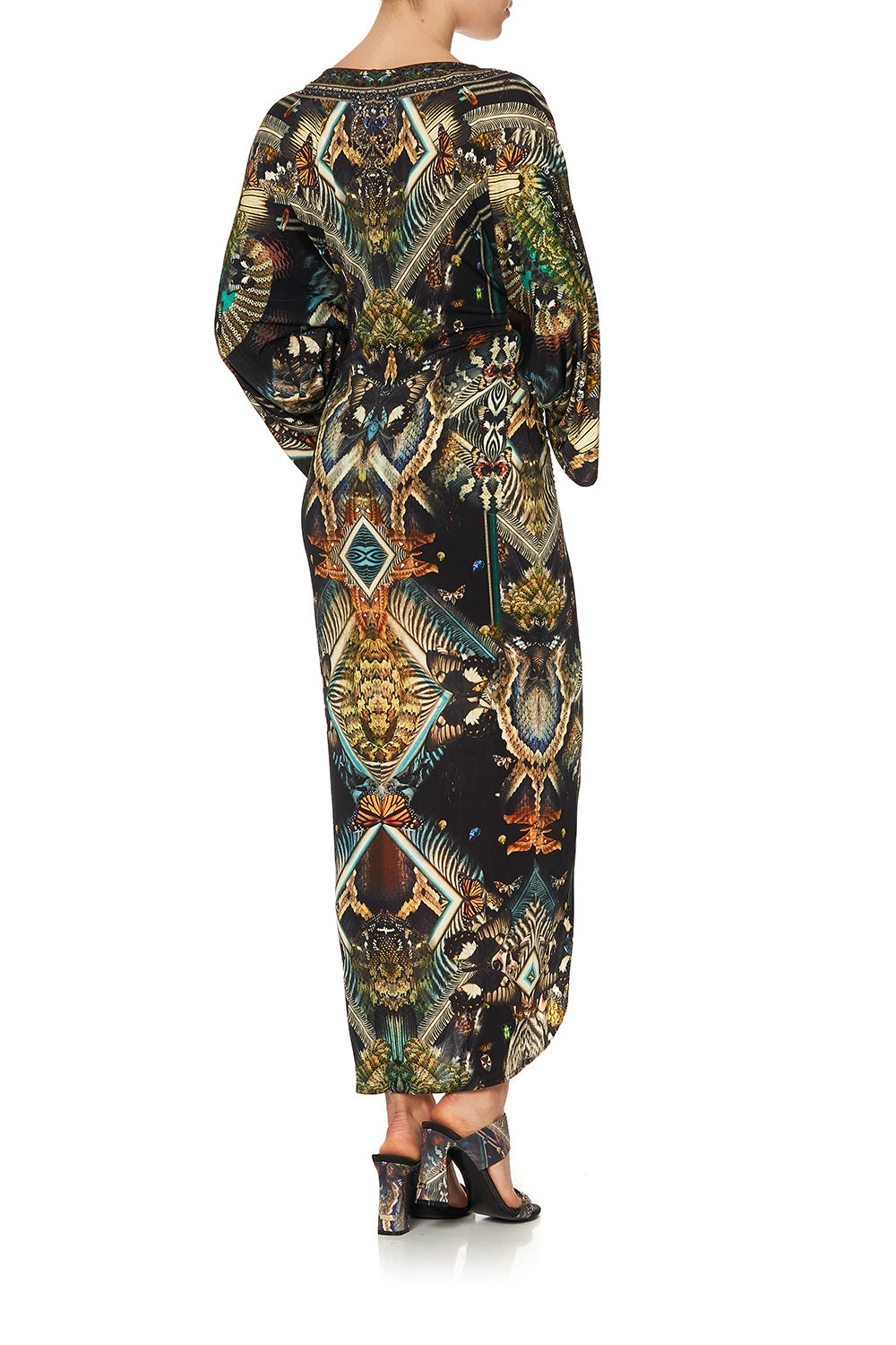 LONG SPLIT FRONT TWIST DRESS MATERNAL INSTINCT