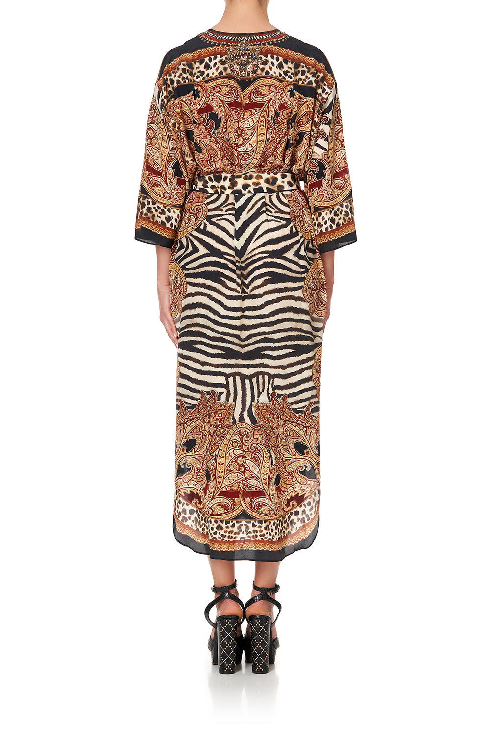 LOOSE BUTTON THROUGH DRESS WILD FIRE