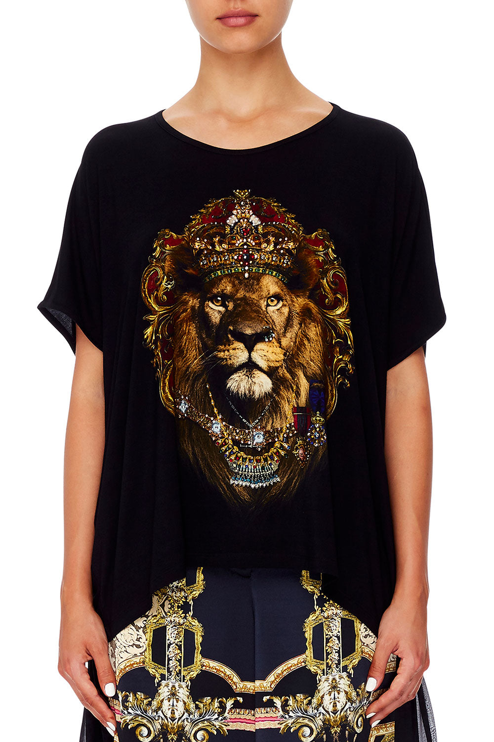 LOOSE FIT ROUND NECK TEE MIDNIGHT MEETING