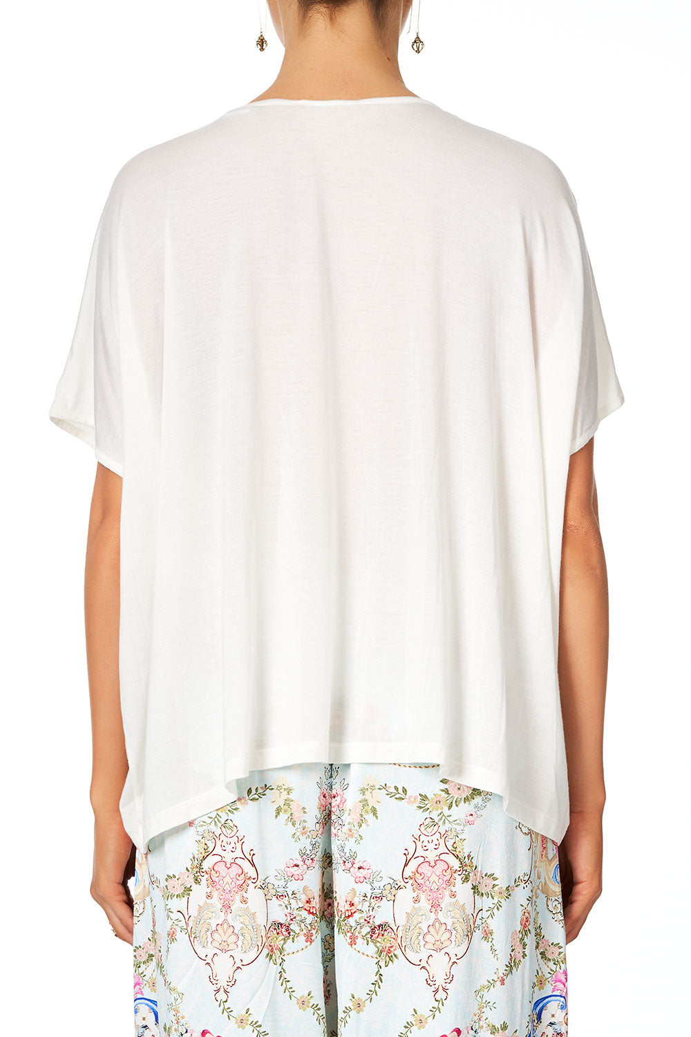 CAMILLA LOOSE FIT ROUND NECK TEE VERSAILLES SKY