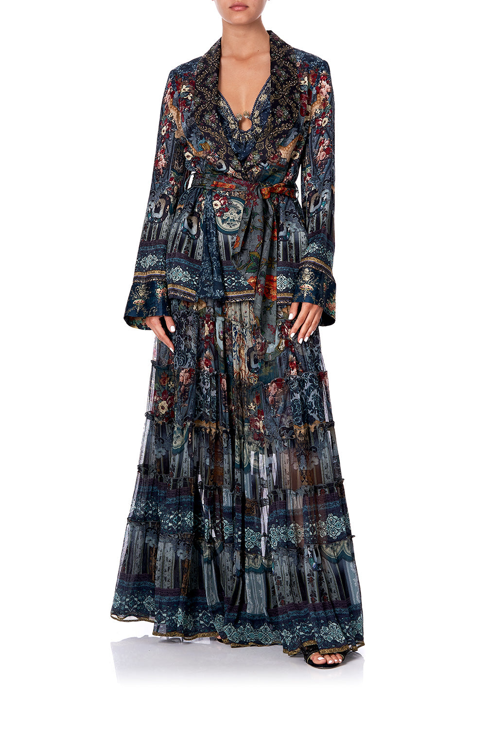 SHEER TIERED CIRCLE SKIRT HOTEL BOHEME