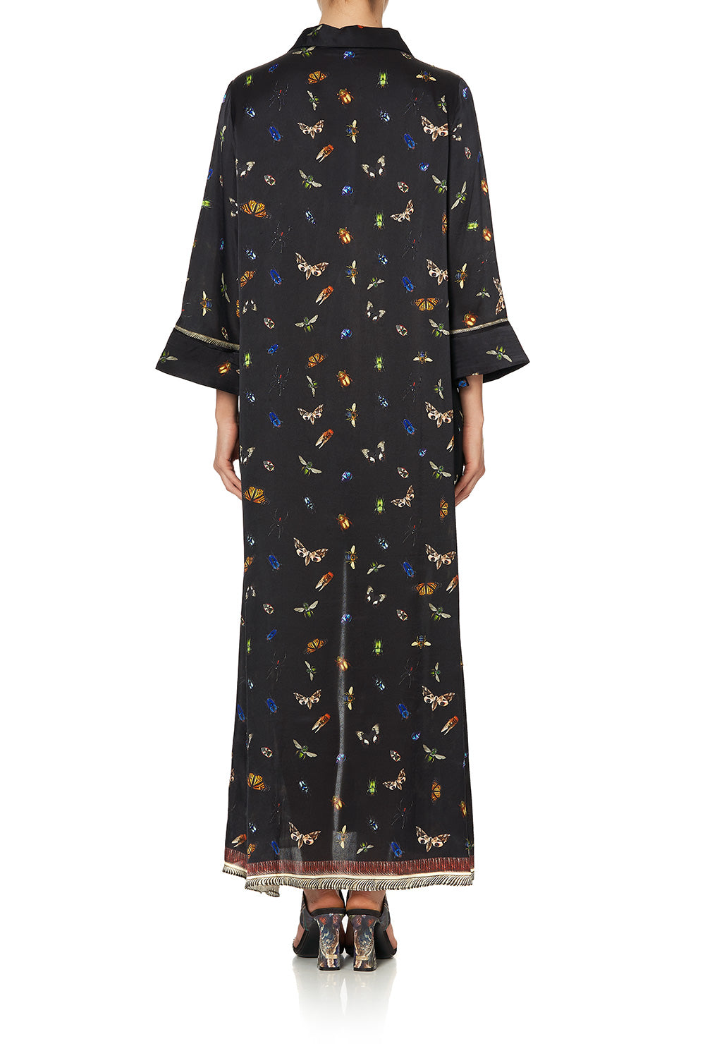 LOOSE SHIRT DRESS WITH CENTRE FRONT SPLIT LOVE BUG