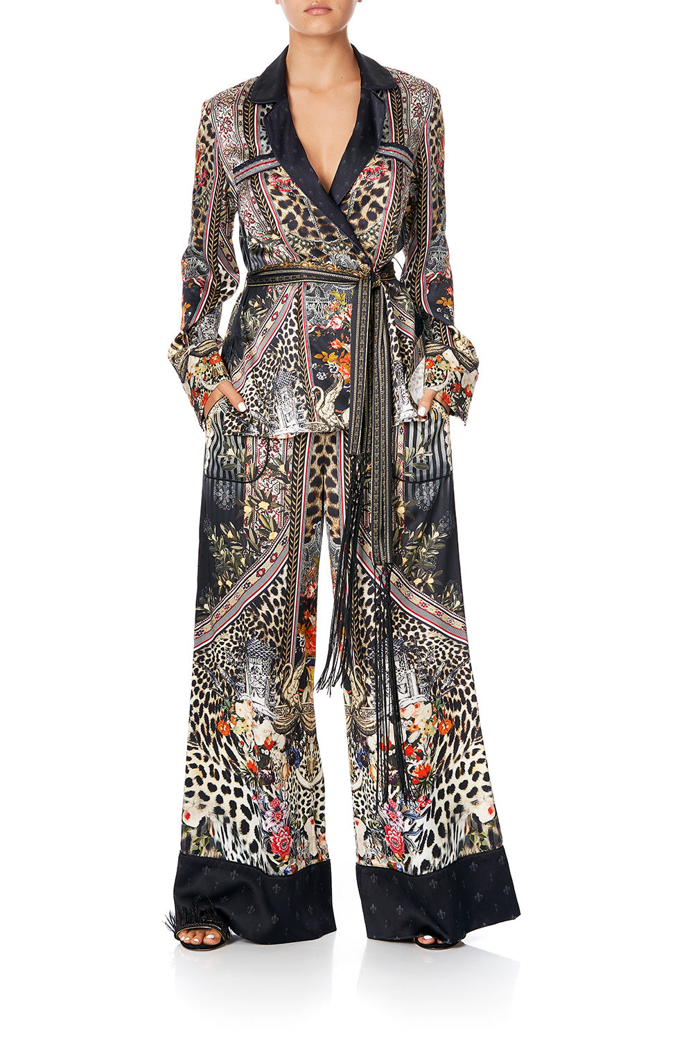 CAMILLA LOUNGE TROUSER WITH CUFFS MARAIS AT MIDNIGHT