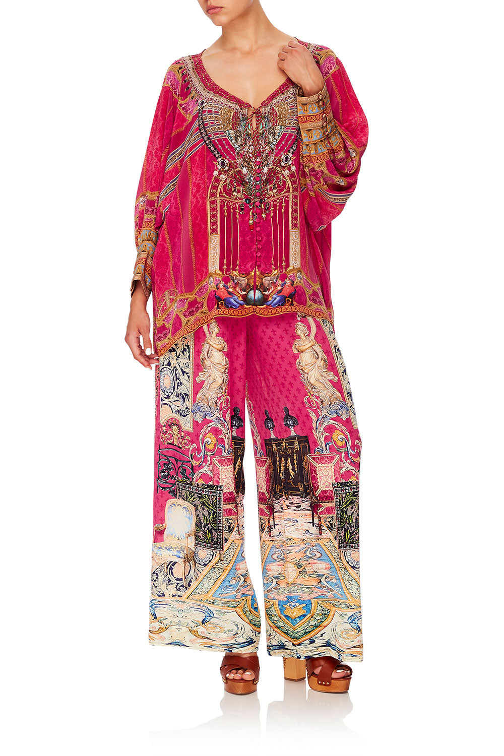 CAMILLA LOUNGE TROUSER WITH TIE WAIST LOUNGE HOUR