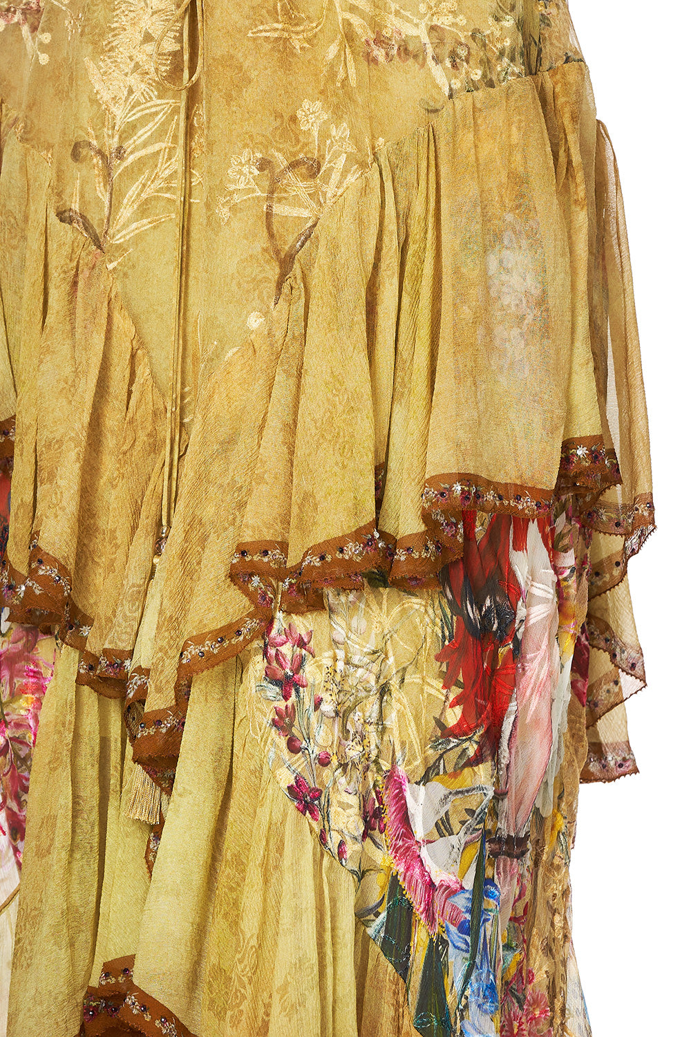 MAXI SKIRT WITH DOUBLE FRILL AMONG THE GUMTREES