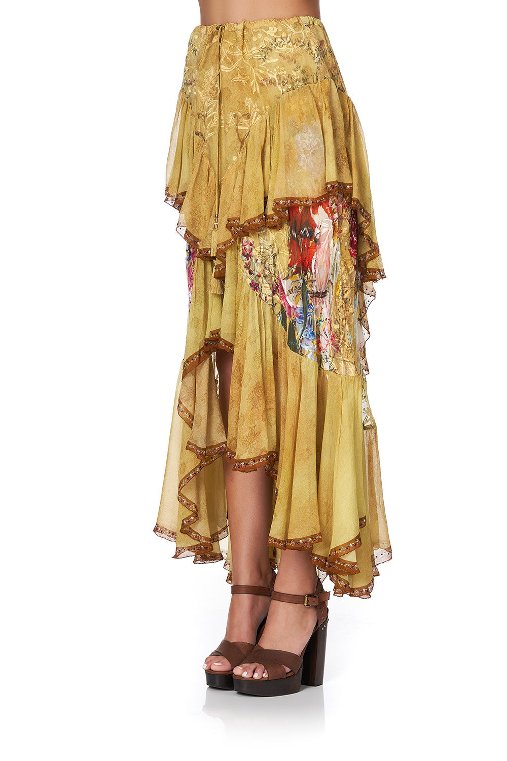 MAXI SKIRT WITH DOUBLE FRILL AMONG THE GUMTREES