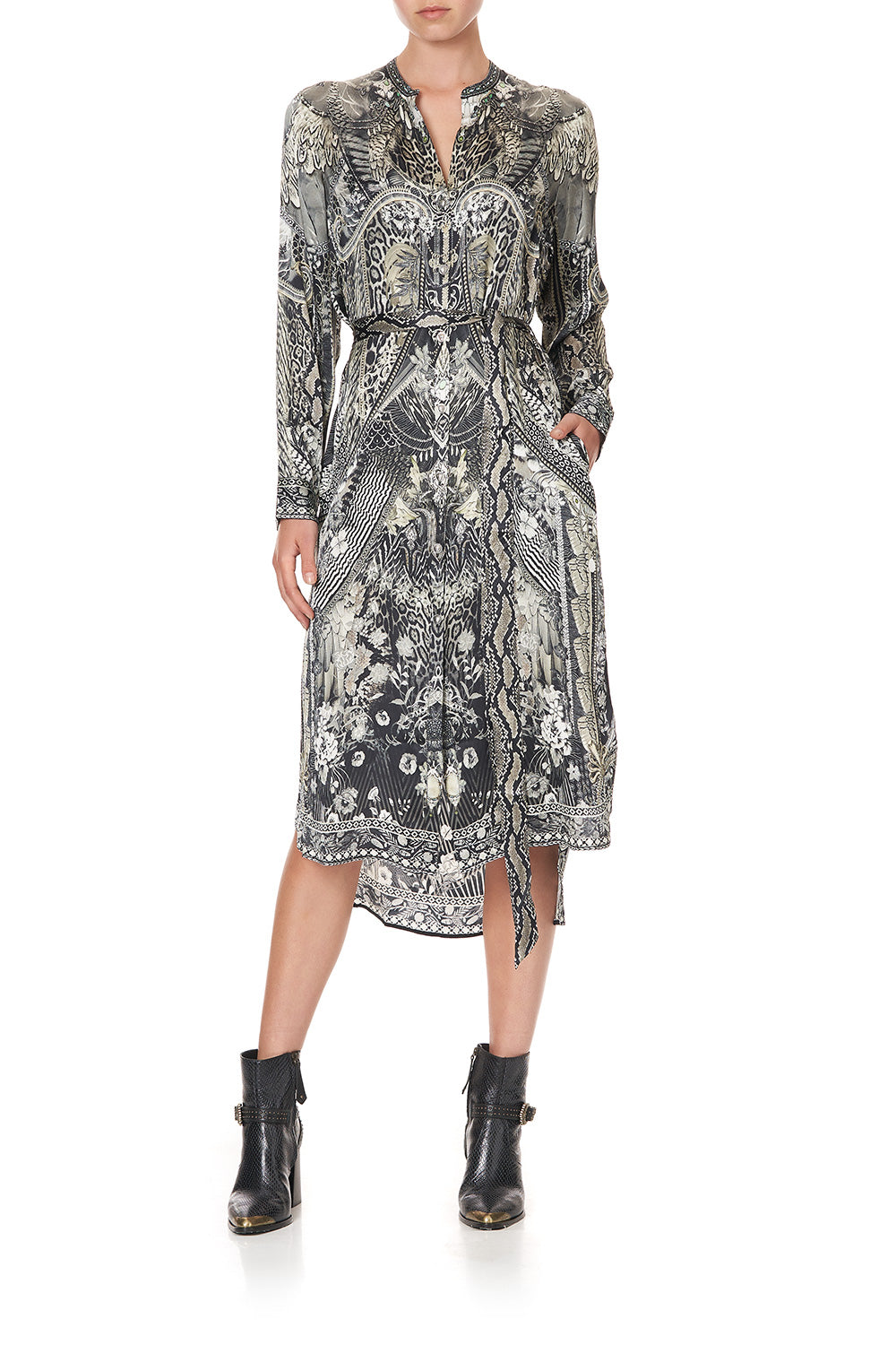 MID LENGTH SHIRT DRESS ONE TRIBE