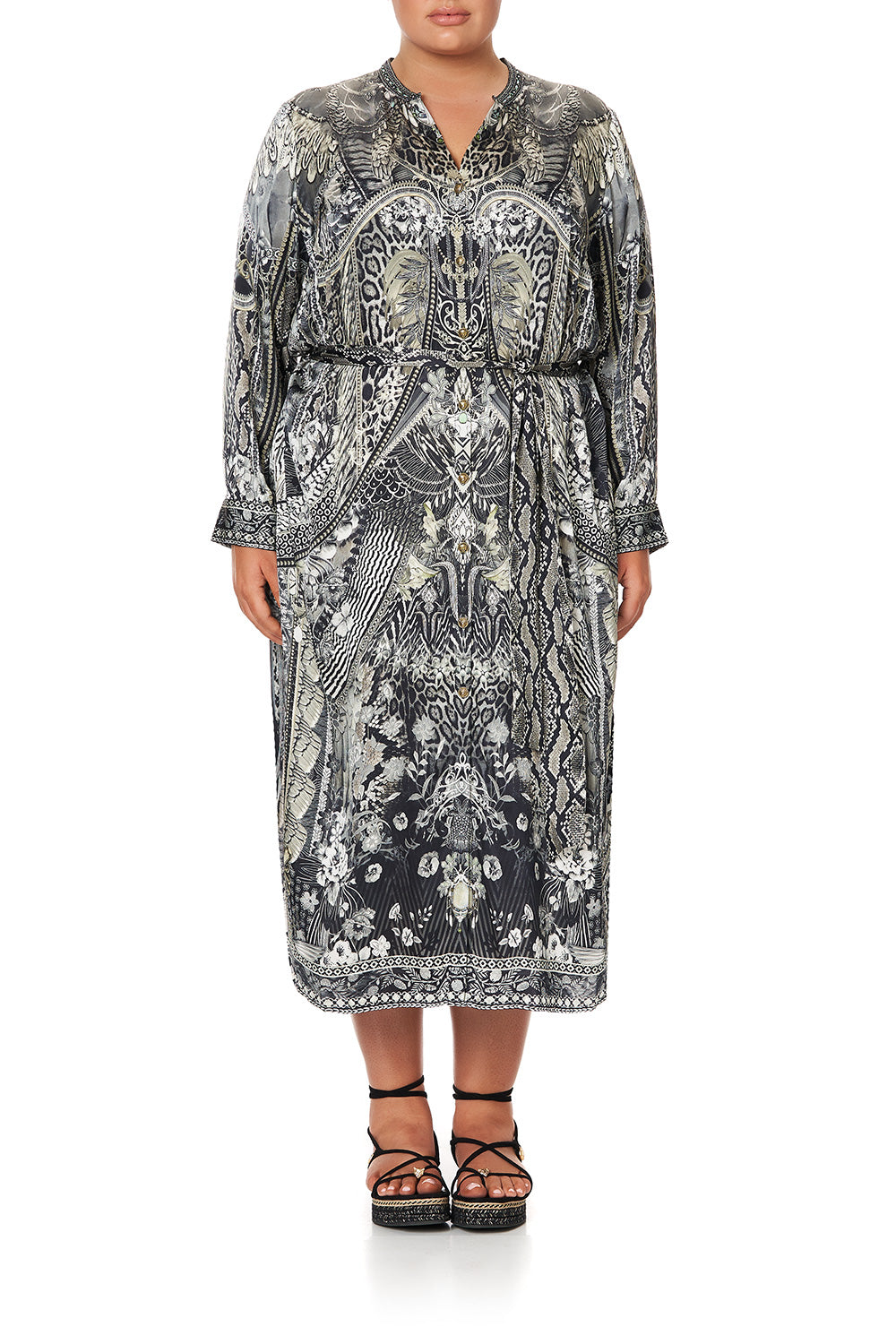 MID LENGTH SHIRT DRESS ONE TRIBE