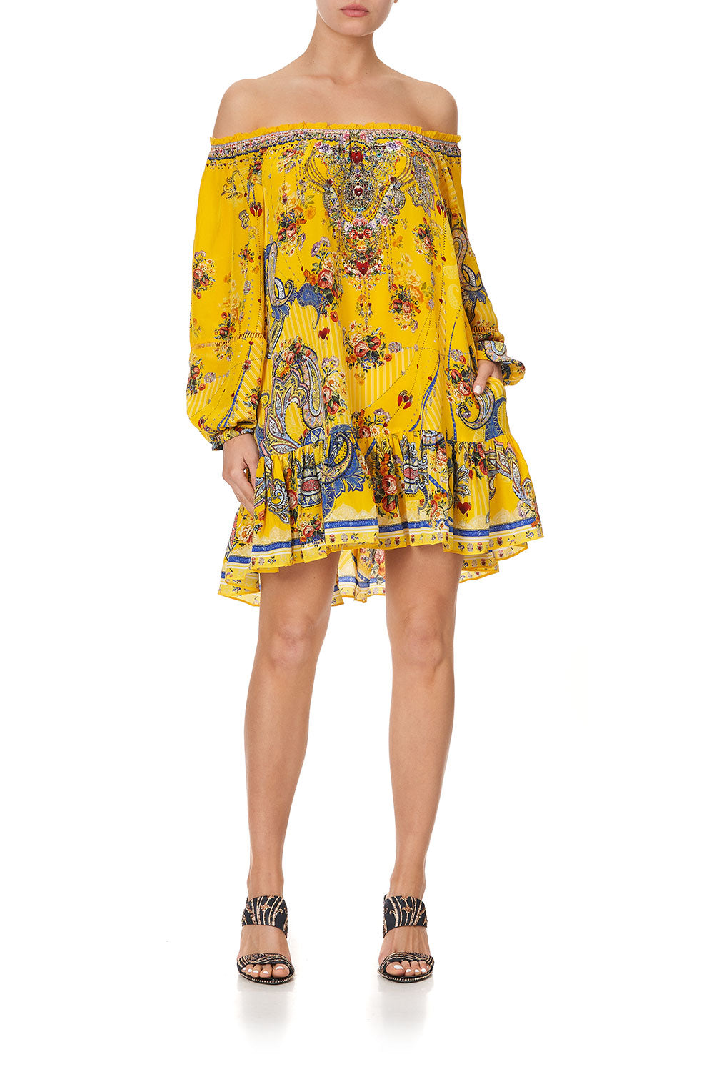 OFF SHOULDER DRESS WITH STRAPS OWN MUSE