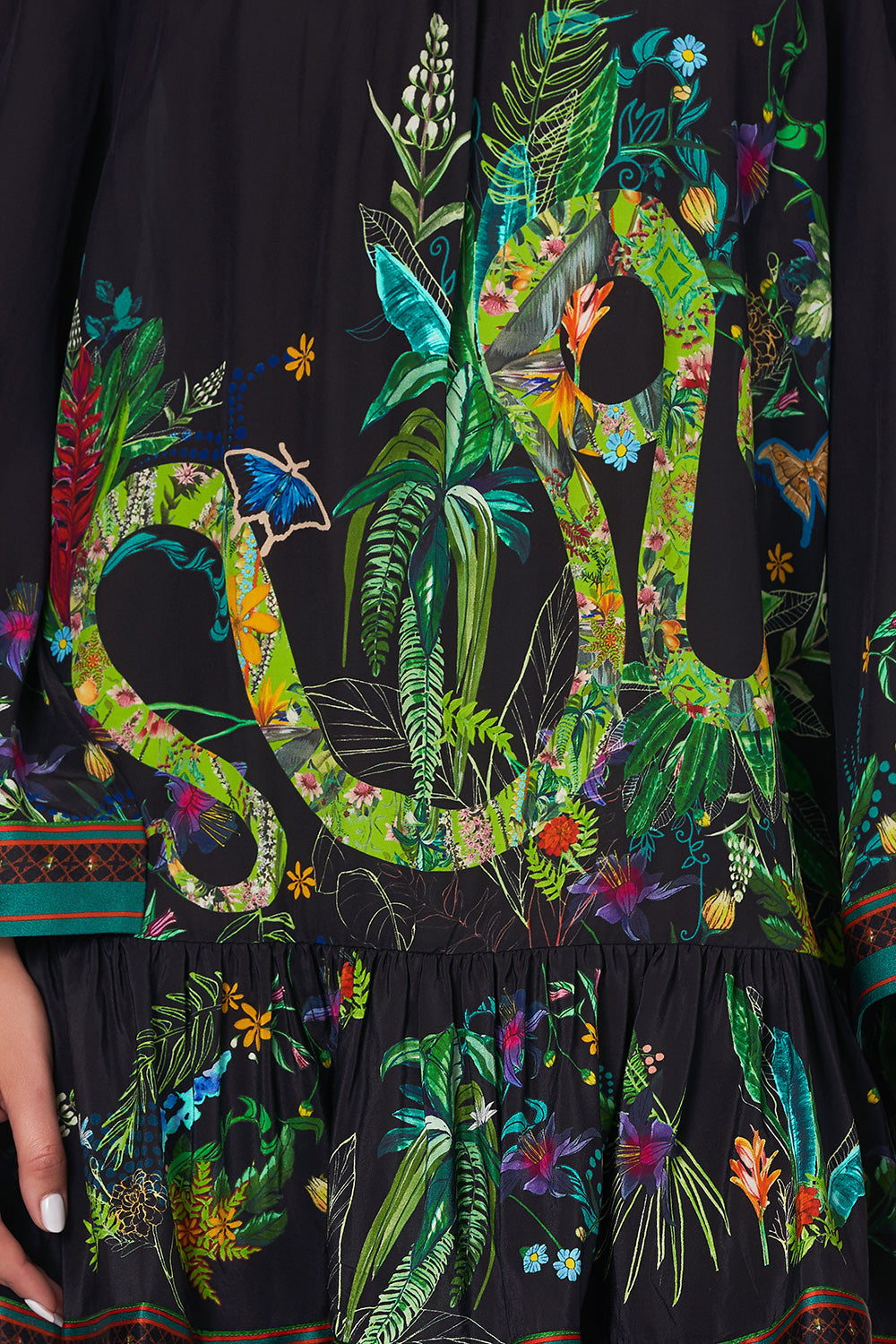 OFF SHOULDER FRILL HEM DRESS RIVER CRUISE