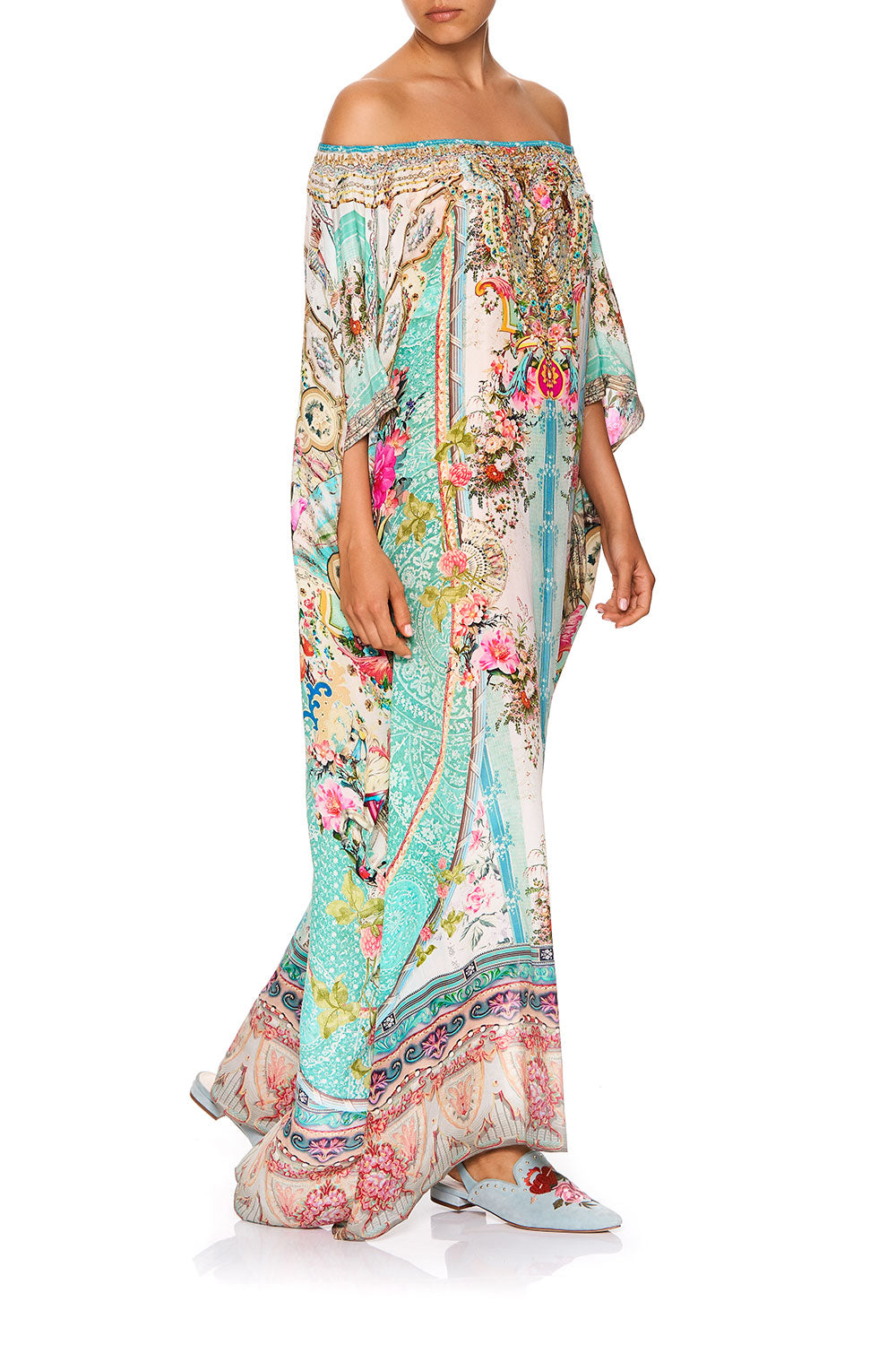 OFF SHOULDER KAFTAN WITH SPLIT CALL IT DREAMING