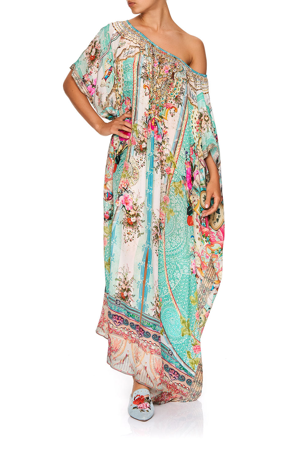 OFF SHOULDER KAFTAN WITH SPLIT CALL IT DREAMING