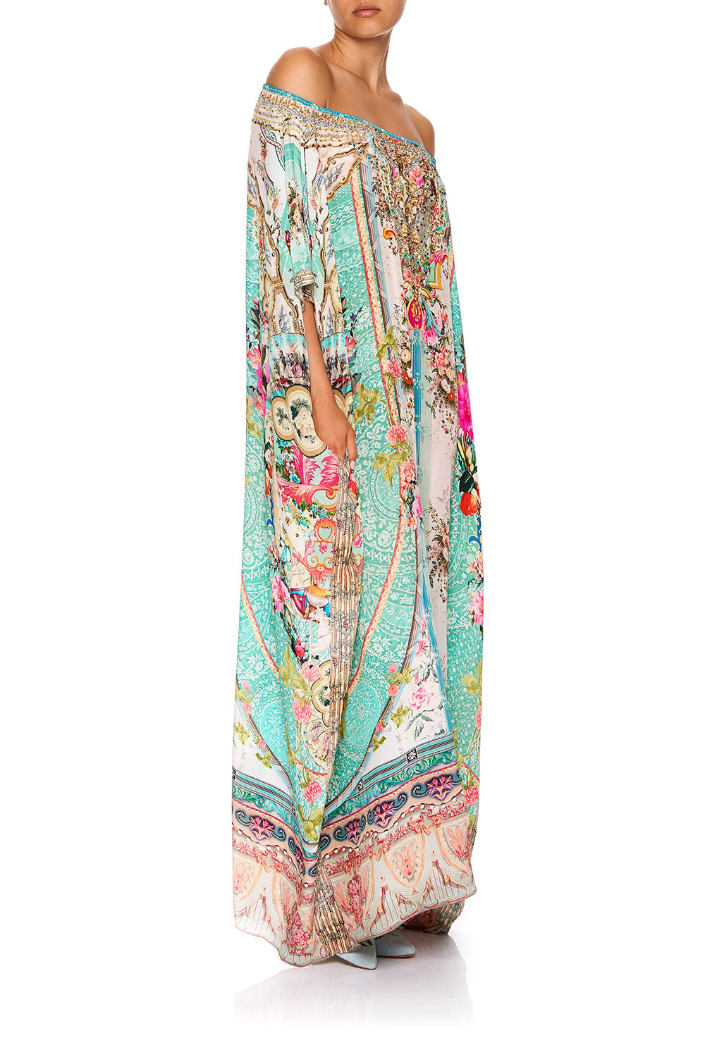 OFF SHOULDER KAFTAN WITH SPLIT CALL IT DREAMING