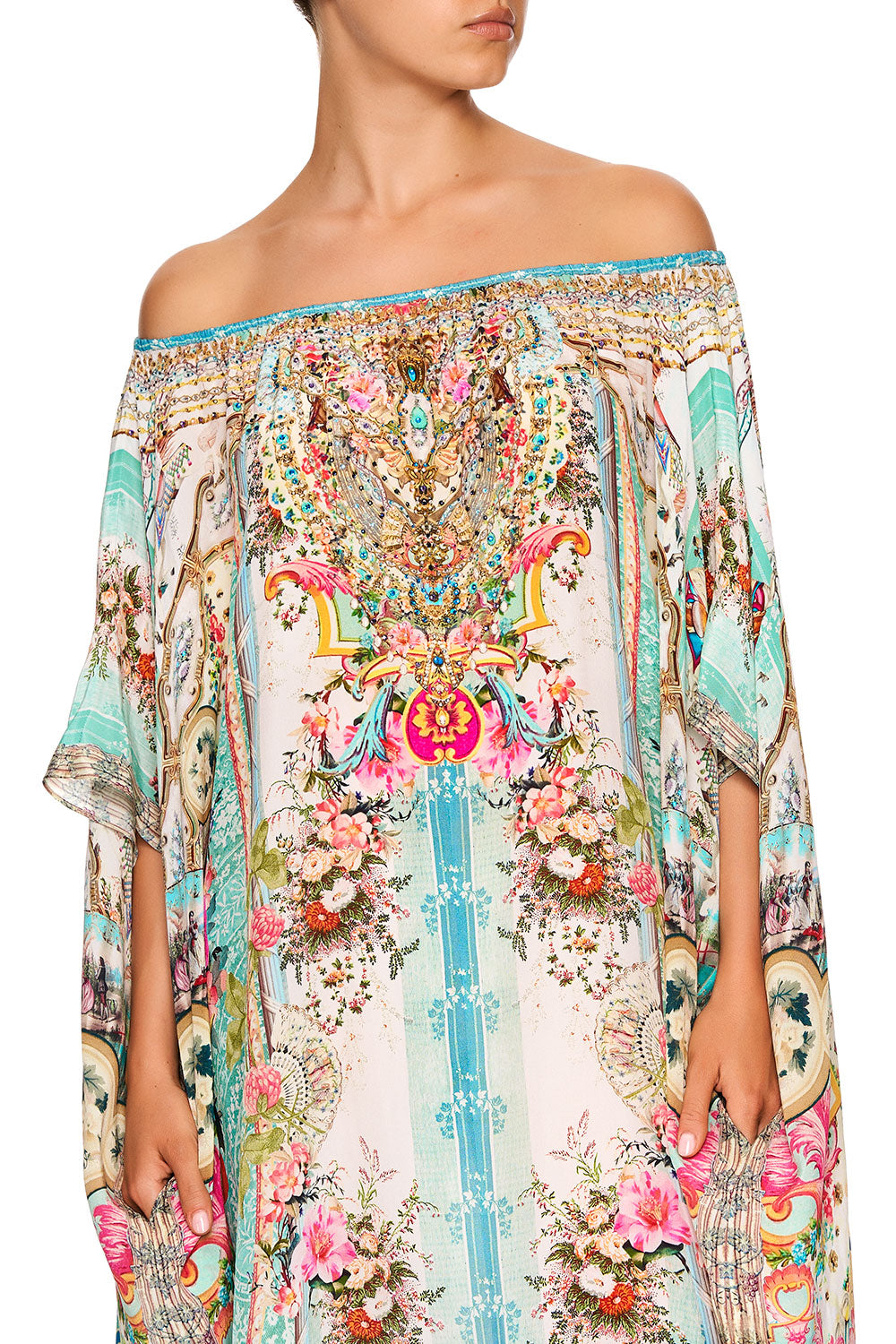 OFF SHOULDER KAFTAN WITH SPLIT CALL IT DREAMING