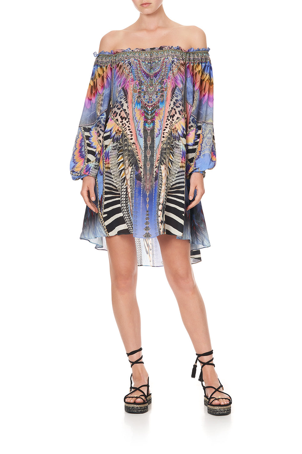 OFF SHOULDER MINI DRESS LOVE ON THE WING