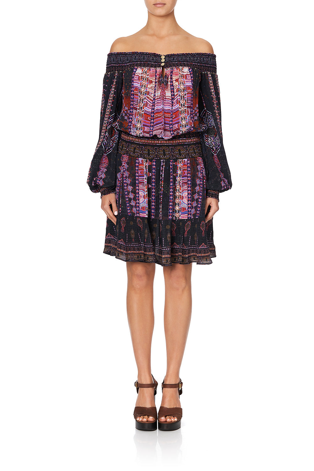 OFF SHOULDER SHORT DRESS MINA MINA