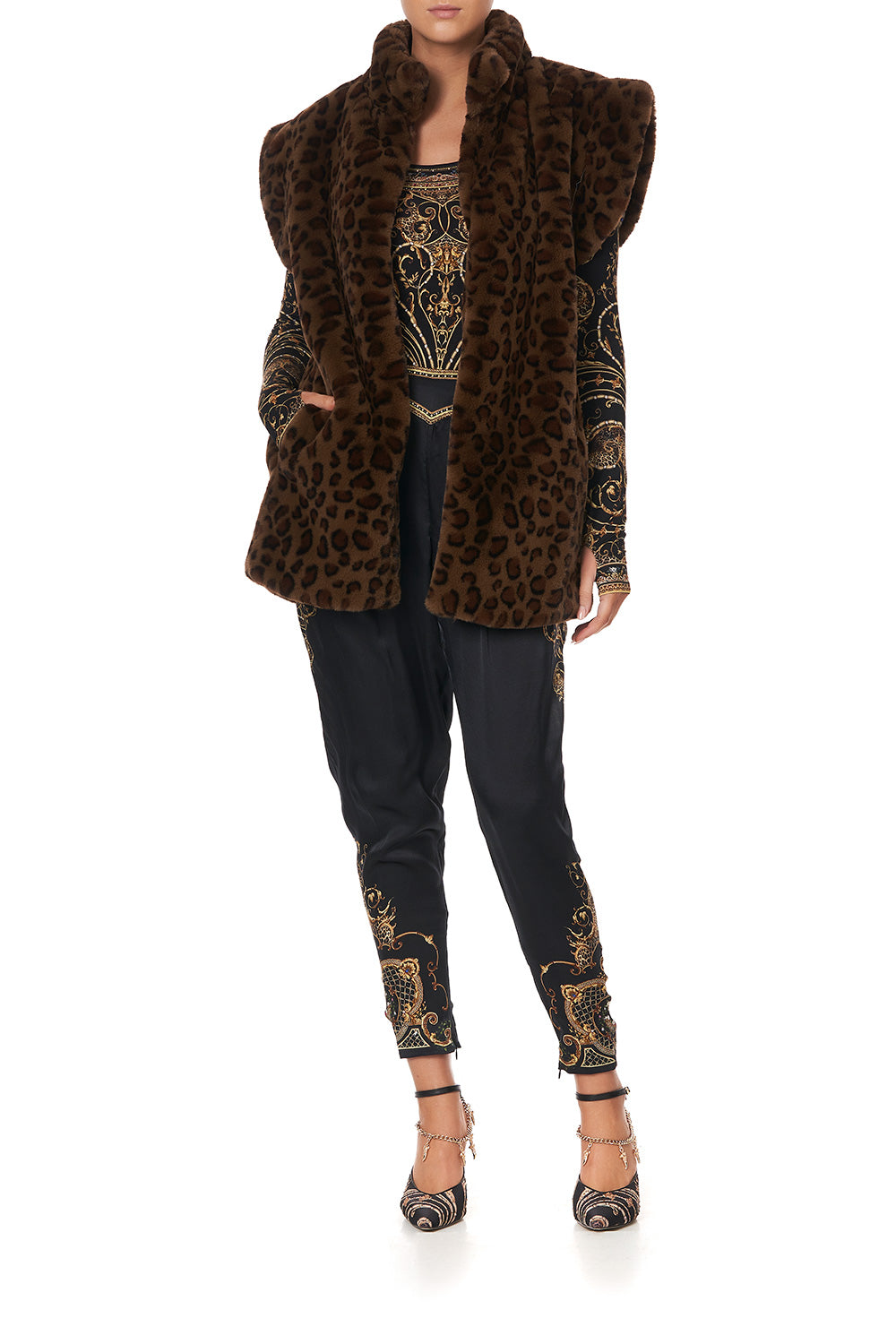 OVERSIZED FAUX FUR GILET STUDIO 54