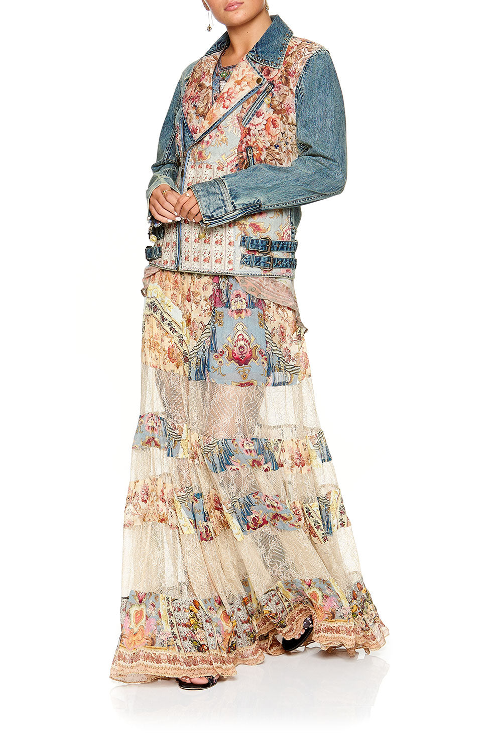 CAMILLA PATCHWORK DENIM JACKET JEANNE QUEEN