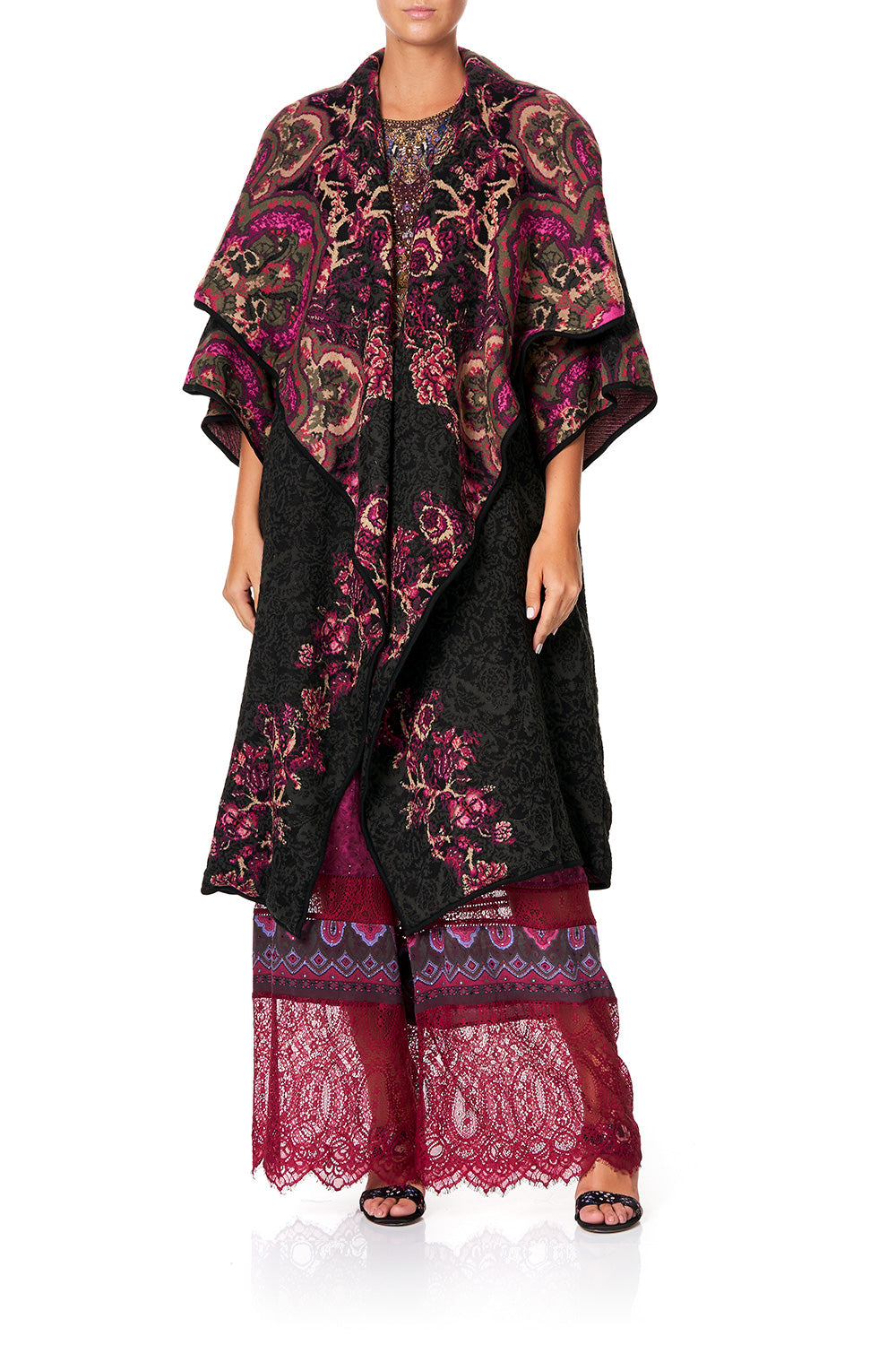 CAMILLA PLACEMENT JACQUARD COAT DAUGHTER'S DESTINY