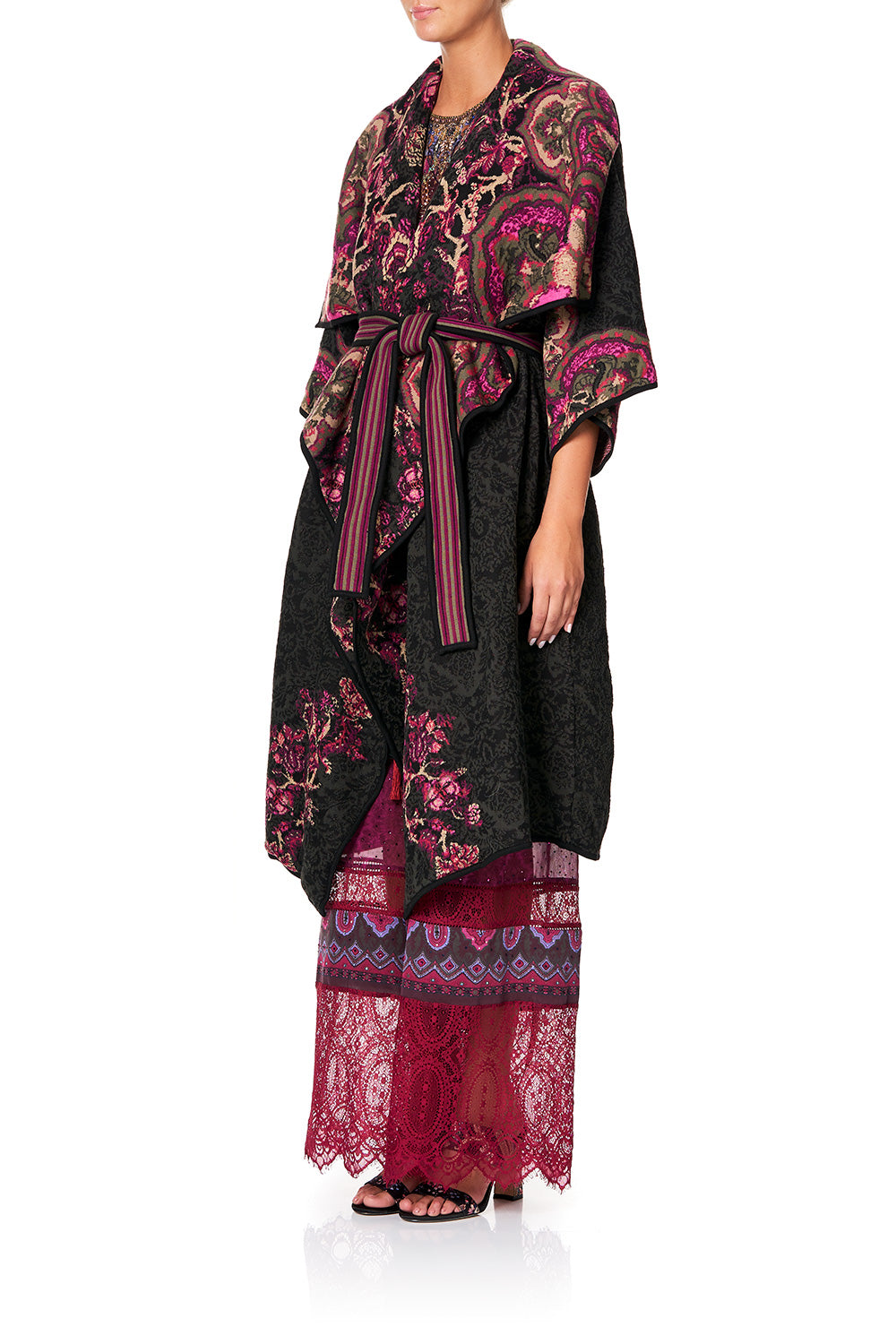 CAMILLA PLACEMENT JACQUARD COAT DAUGHTER'S DESTINY