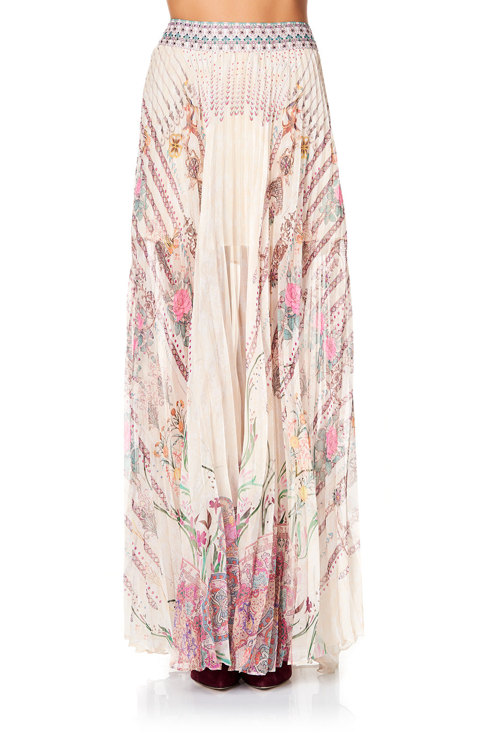 CAMILLA PLEATED FULL HEM SKIRT GOLDEN AGE