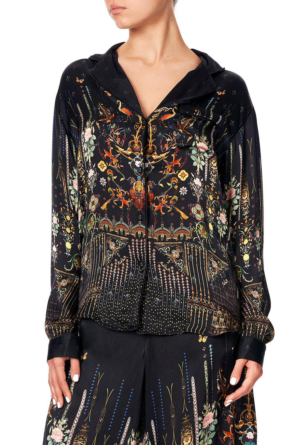 SLEEPWEAR PJ SHIRT WITH PIPING REBELLE REBELLE