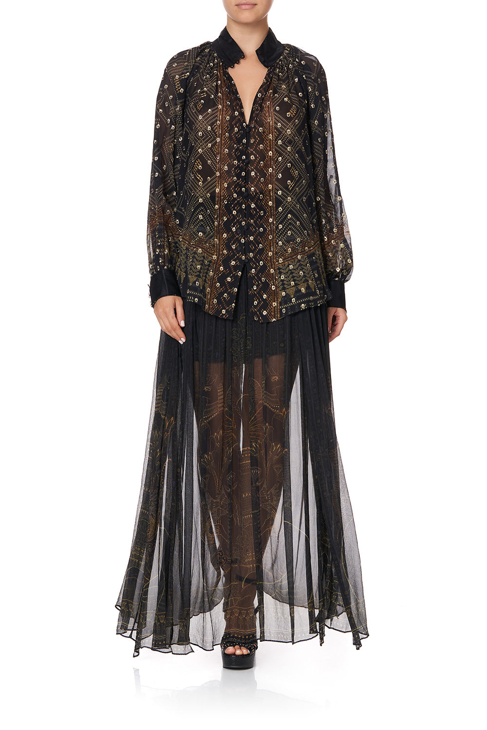 RAGLAN BUTTON UP SHIRT COBRA KING