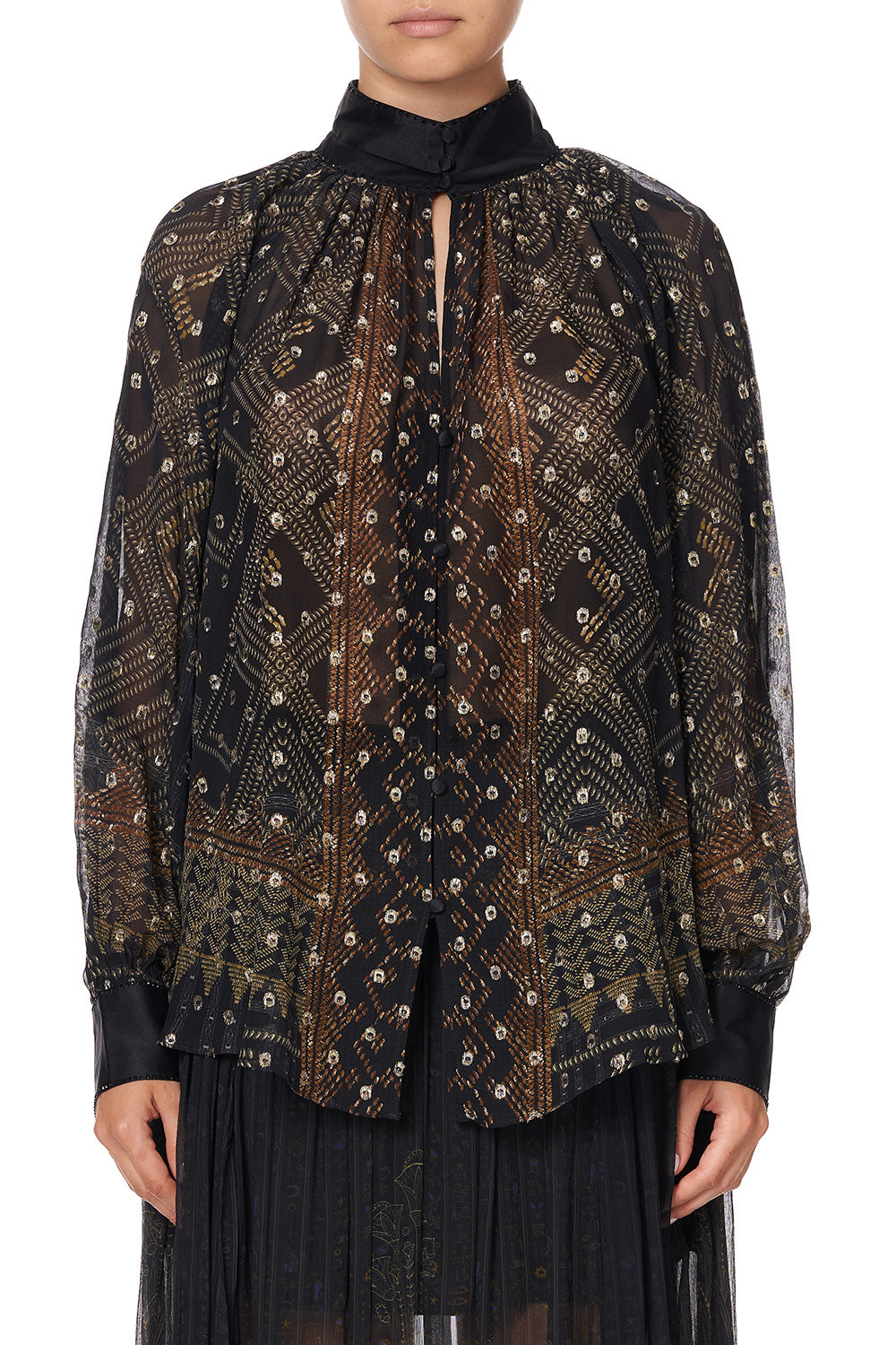 RAGLAN BUTTON UP SHIRT COBRA KING