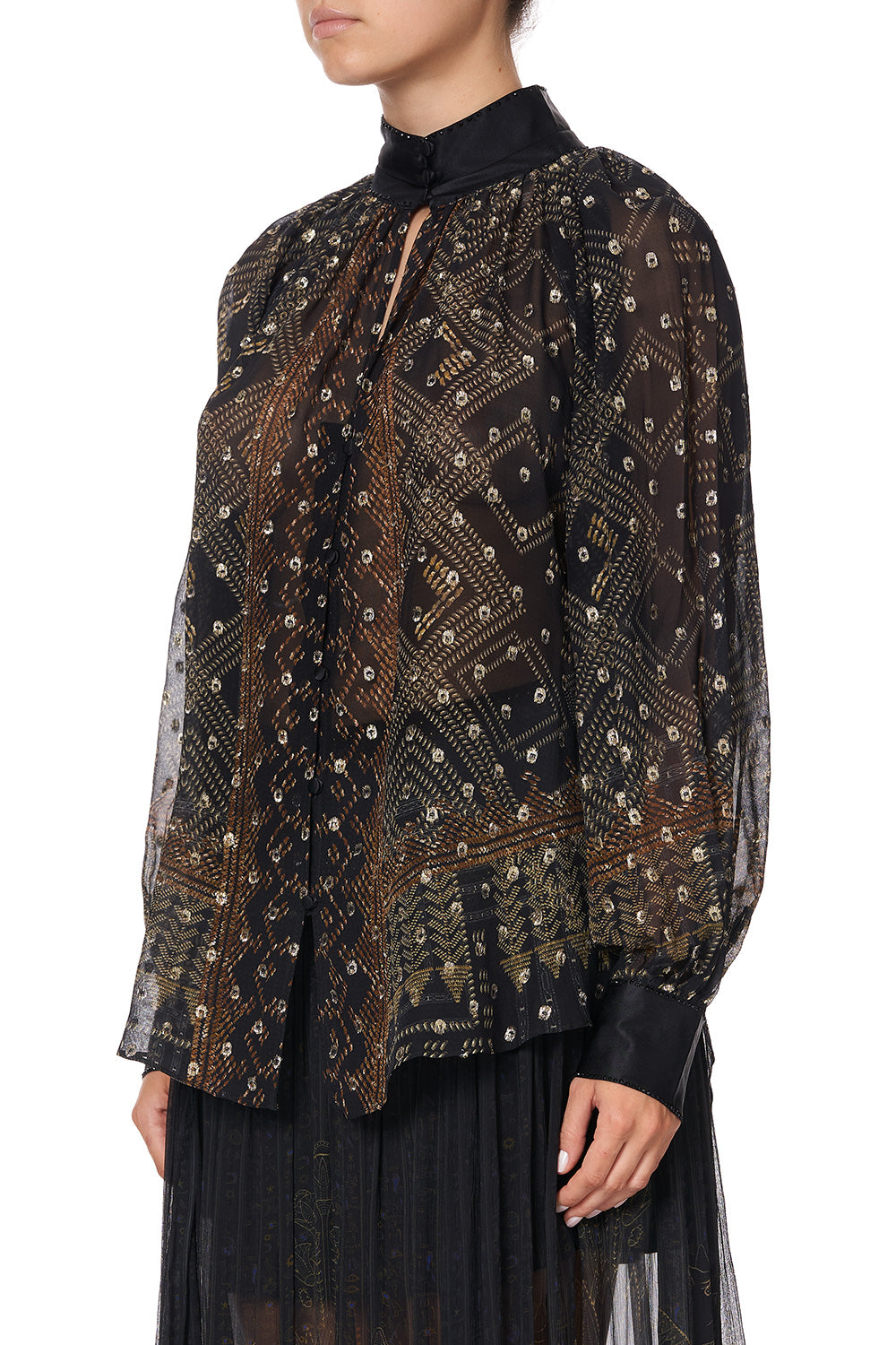 RAGLAN BUTTON UP SHIRT COBRA KING