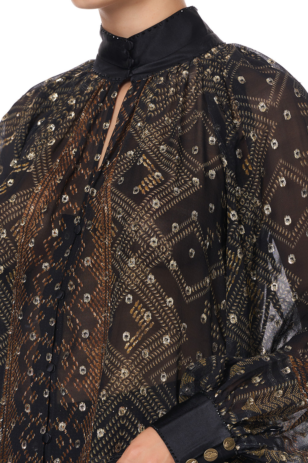 RAGLAN BUTTON UP SHIRT COBRA KING