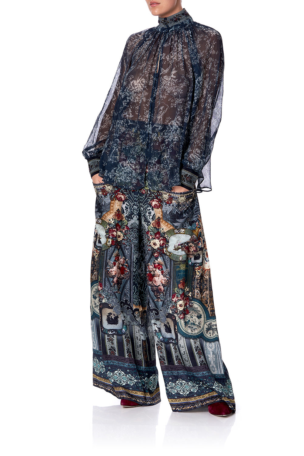 RAGLAN BUTTON UP SHIRT HOTEL BOHEME