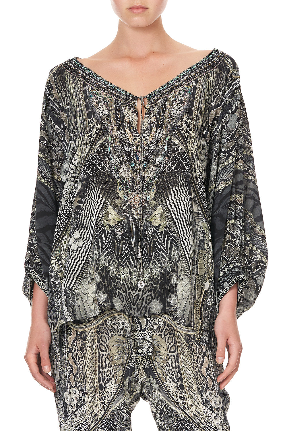 RAGLAN SLEEVE BLOUSE WITH CUFF ONE TRIBE