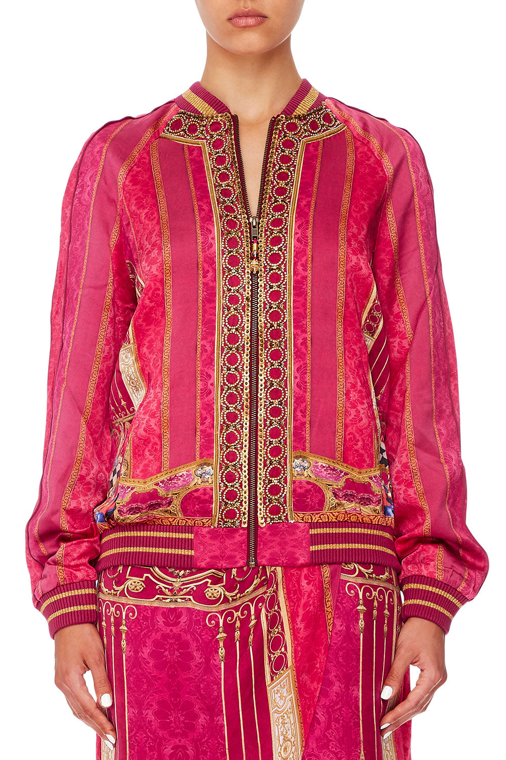 CAMILLA RAGLAN SLEEVE BOMBER JACKET LOUNGE HOUR