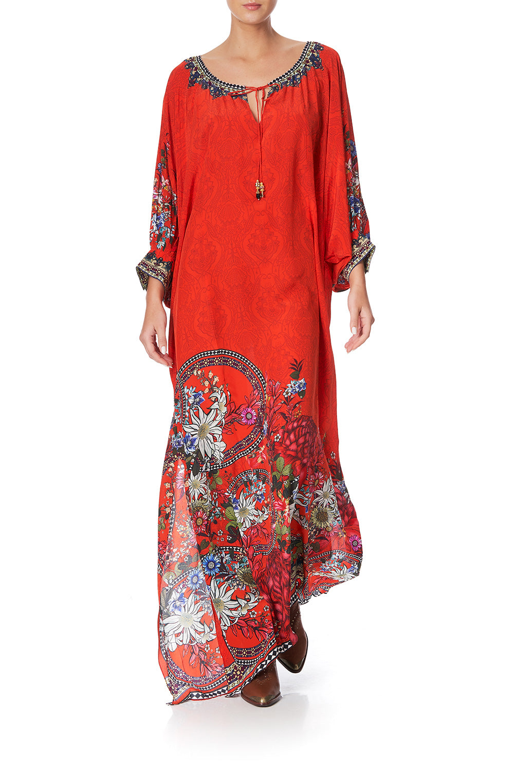 RAGLAN SLEEVE DRESS WITH CUFFS WONDERING WARATAH