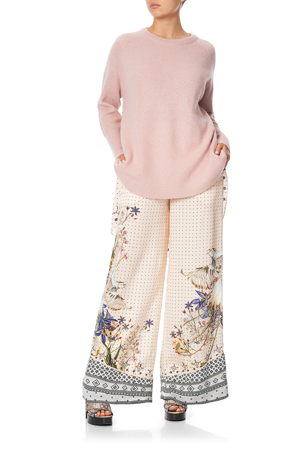 WIDE LEG PANT WITH SHAPED CUFF KINDRED SKIES