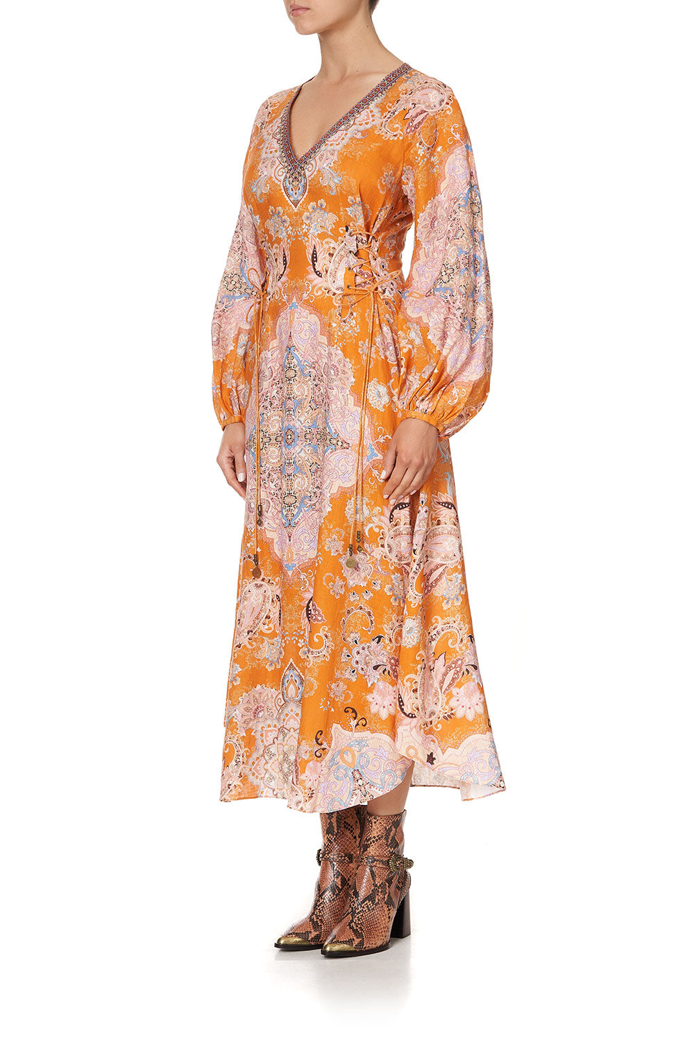 RAGLAN SLEEVE LACE UP DRESS MARRAKESH MAIDEN