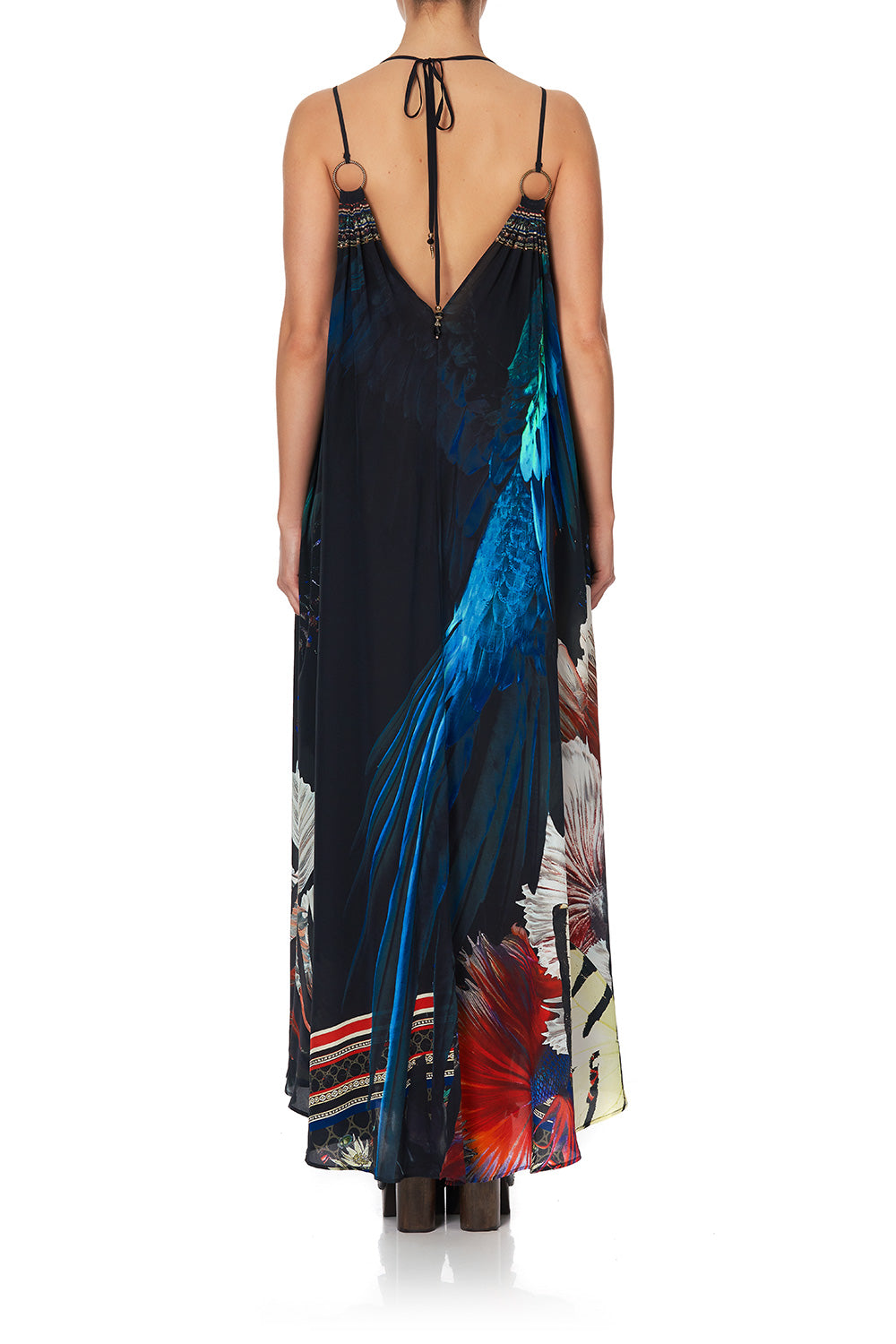 RING DETAIL STRAP DRESS NIGHT FLIGHT