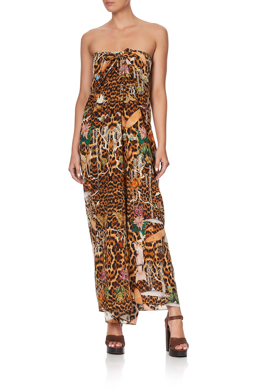 ROUND NECK KAFTAN FAUNA ELECTRO